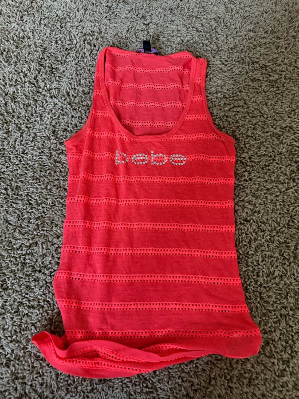 bebe bright pink/orange tank